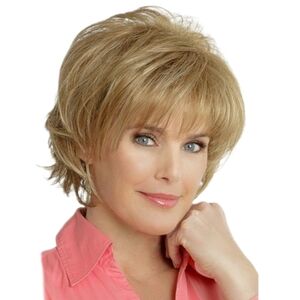 Tressallure Aria satin gold quality designer synthetic layered blond wig